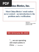 The Critical Failure in China-Biotics' Story