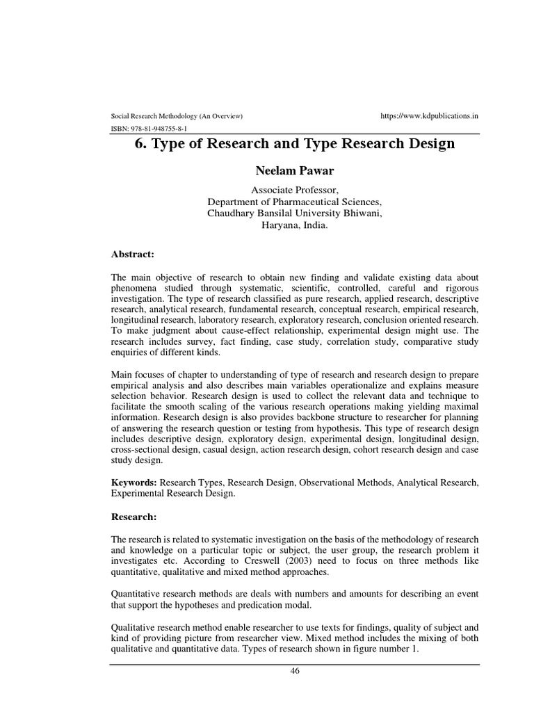 Types of Research Designs Explained | PDF | Experiment | Qualitative ...