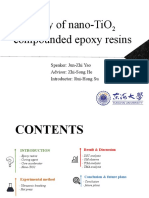 Study of Nano-Tio Compounded Epoxy Resins: Speaker: Jun-Zhi Yao Advisor: Zhi-Song He Introductor: Rui-Hong Su