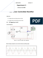 Full Wave Controlled Rectifier: Experiment 3