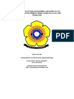 Relationship Analysis of Economic Indicators in Laos and Thailand