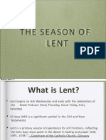 The Season of Lent: Wednesday, March 6, 13