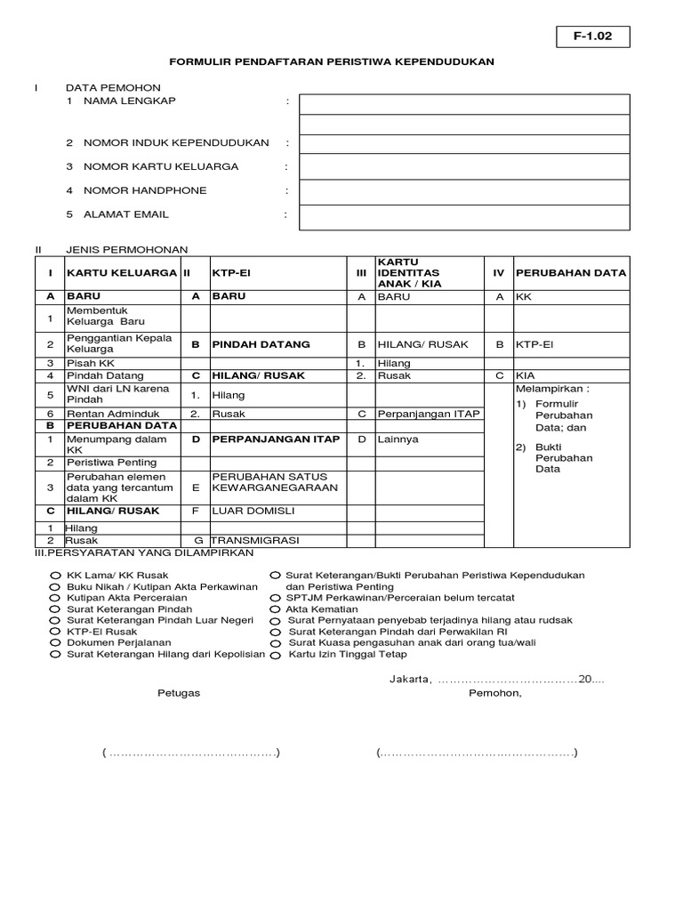 Formulir KTP PDF | PDF