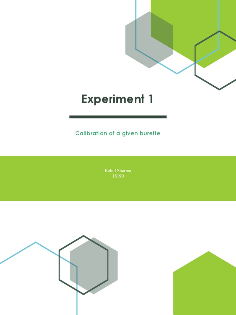 Calibration of A Given Burette Report PDF Observational Error