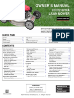 Owner'S Manual: HRR216PKA Lawn Mower