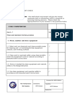 Clean Kitchen Equipment Self-Assessment