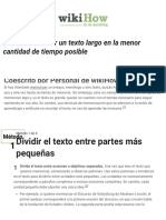 3 Formas de Memorizar Un Texto Largo en La Menor Cantidad de Tiempo Posible