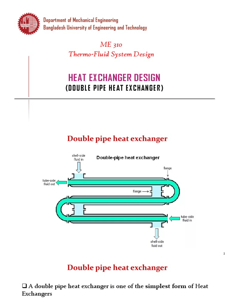 Heat Exchanger Design: ME 310 Thermo-Fluid System Design | PDF | Heat ...