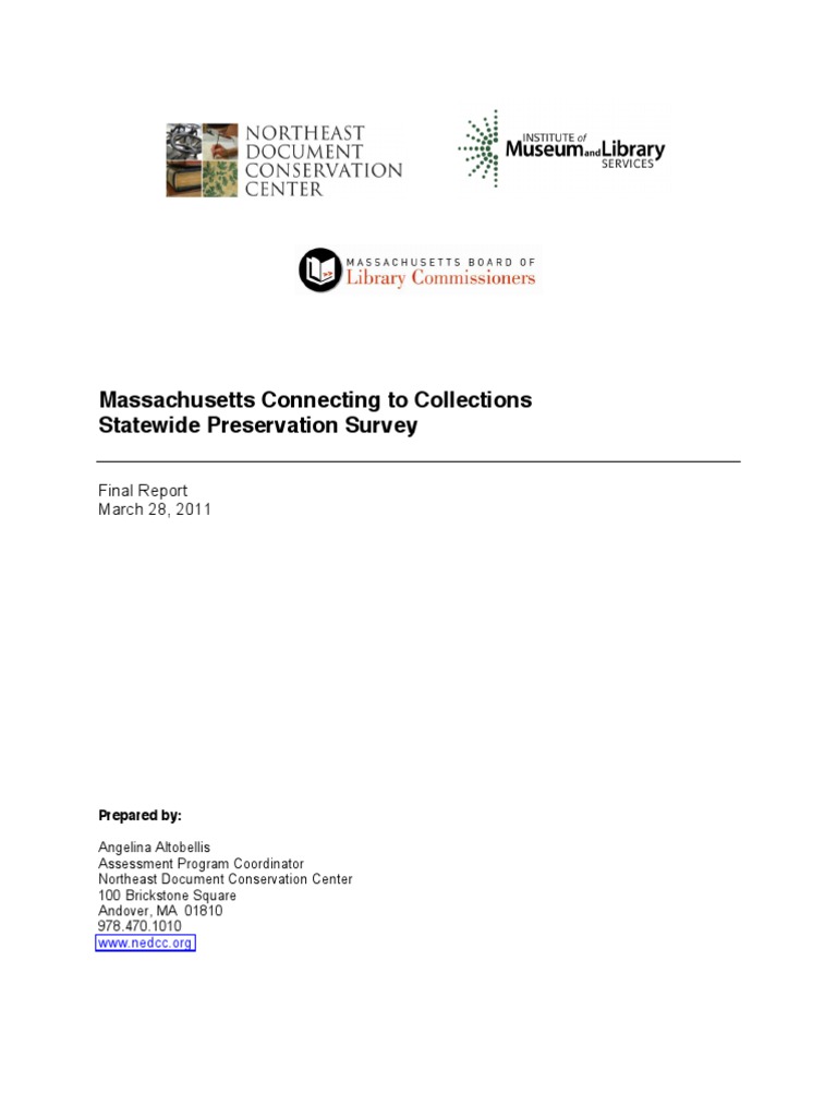 Massachusetts Preservation Survey Report | PDF | Preservation (Library ...
