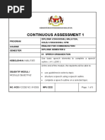 Continuous Assessment 1 (2022)