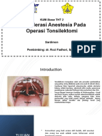 Tonsilektomi Anestesi