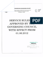 Service Rules As: Approved by The