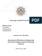 Fuzzy Logic Controll Project Report: Ihtisham Ul Haq