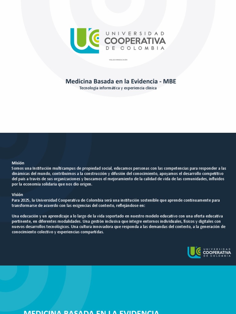Mbe Clases Unidad1 2210 | PDF | Evidencia basada en medicina | Parcialidad