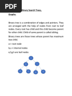 Binary Trees, Binary Search Tree, Graph