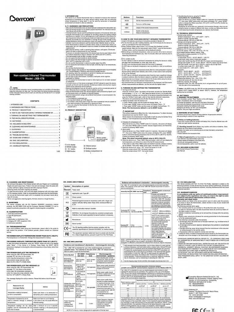 Berrcom JXB 178 Manual | PDF