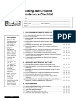 Building and Grounds Maintenance Checklist