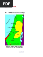Pre - 1967 Borders of Israel Maps and Graphic Size Comparison