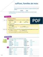 Préfixes, Suffixes, Familles de Mots