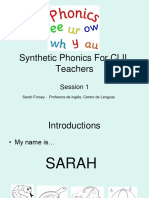 Synthetic Phonics For CLIL Teachers: Session 1