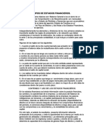 Tipos y usos de los estados financieros