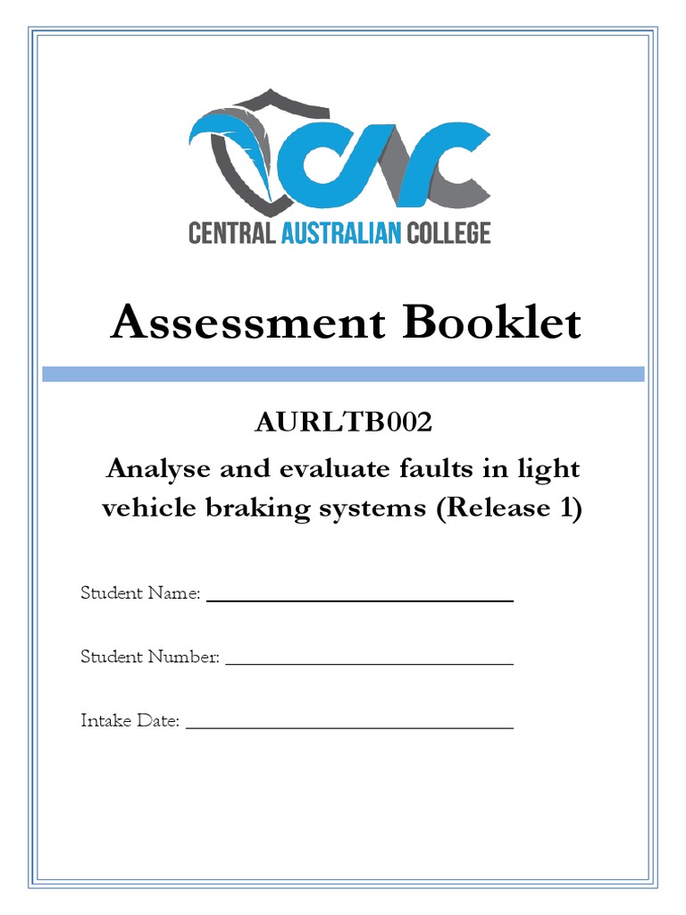 Braking System Fault Analysis Guide | PDF | Anti Lock Braking System ...