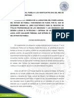 Acuerdo Libro Elec Registro Titulos Puebla
