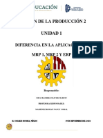 Diferencia en La Aplicación de MRP 1, MRP 2 y Erp