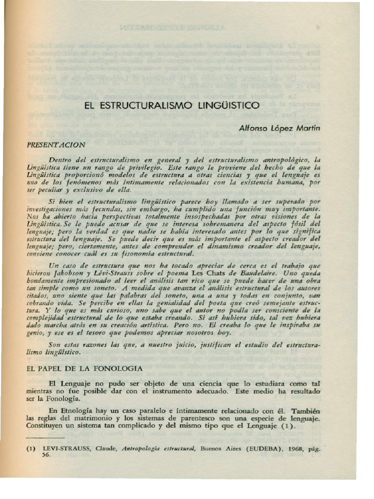 El Estructuralismo Linguistico Material PDF