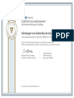 Certificat_Developper son leadership de manager