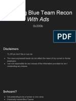 Detecting Blue Team Recon With Ads