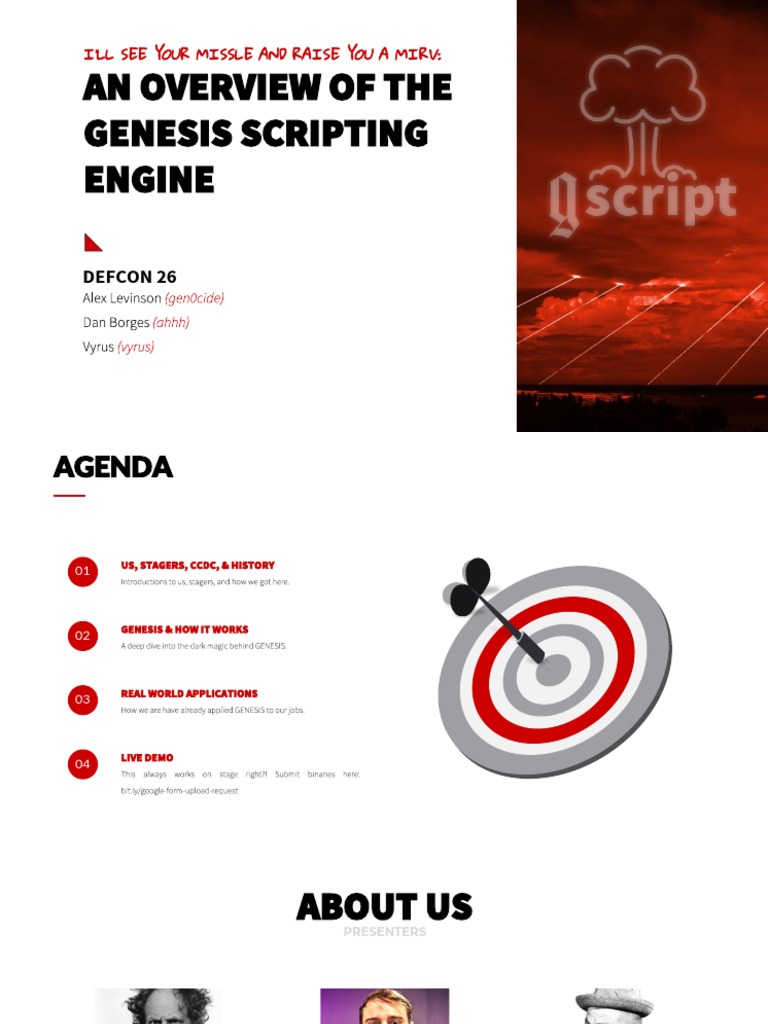 DEFCON 26 Alex Levinson Overview of Genesis Scripting Engine | PDF ...