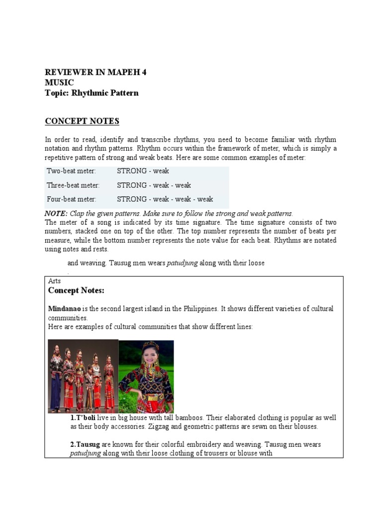 MAPEH 4: Rhythmic Patterns & Games | PDF | Diarrhea | Epidemiology