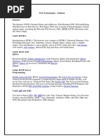 Web Technologies Notes