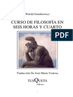 Curso de Filosofia en Seis Horas y Cuarto (Spanish Edition) by Witold Gombrowicz