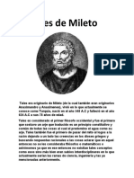 Tales de Mileto. Filosofia