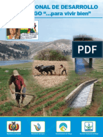 Plan Nacional de Desarrollo DEL RIEGO " para Vivir Bien"