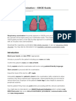 Guide to Respiratory Exam - OSCE Checklist