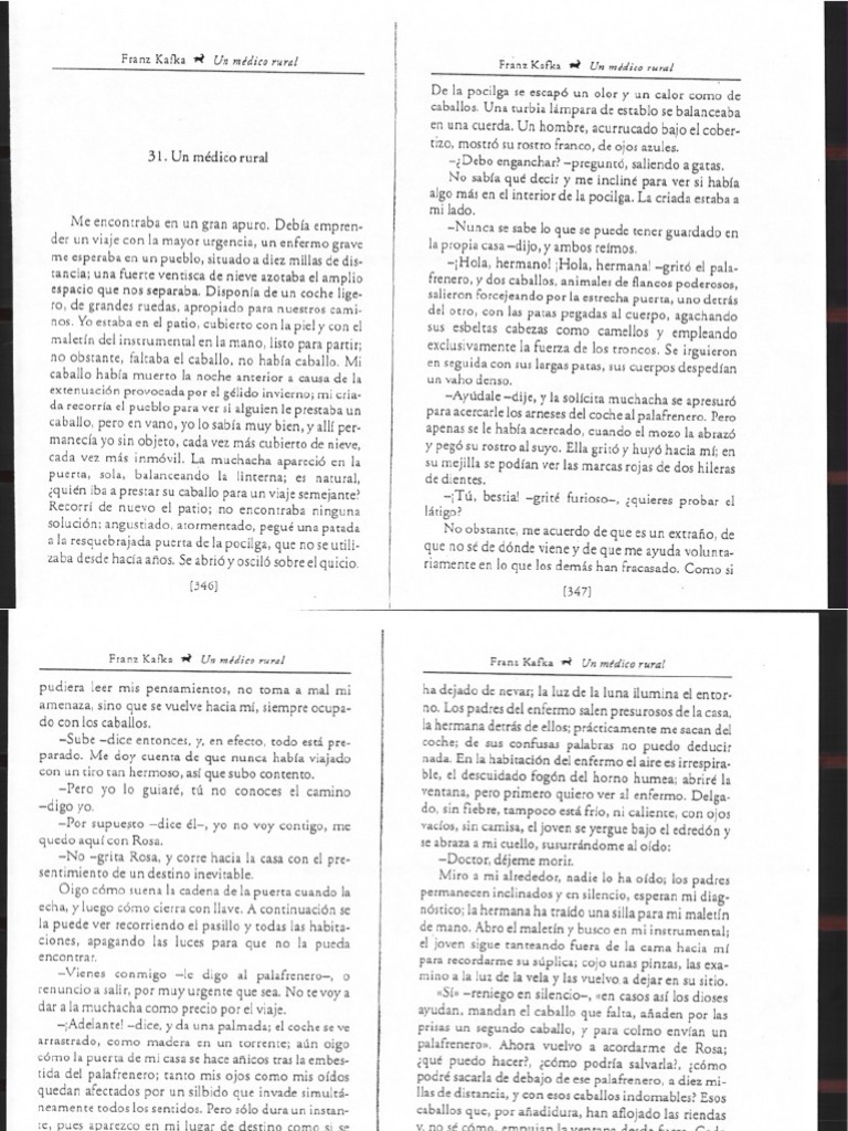 Franz Kafka, Un Médico Rural | PDF