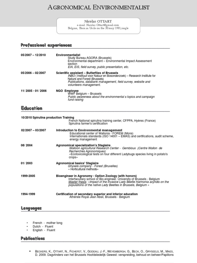 Academic cv nature image