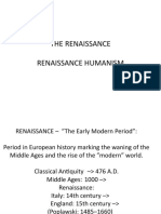 The Renaissance Renaissance Humanism