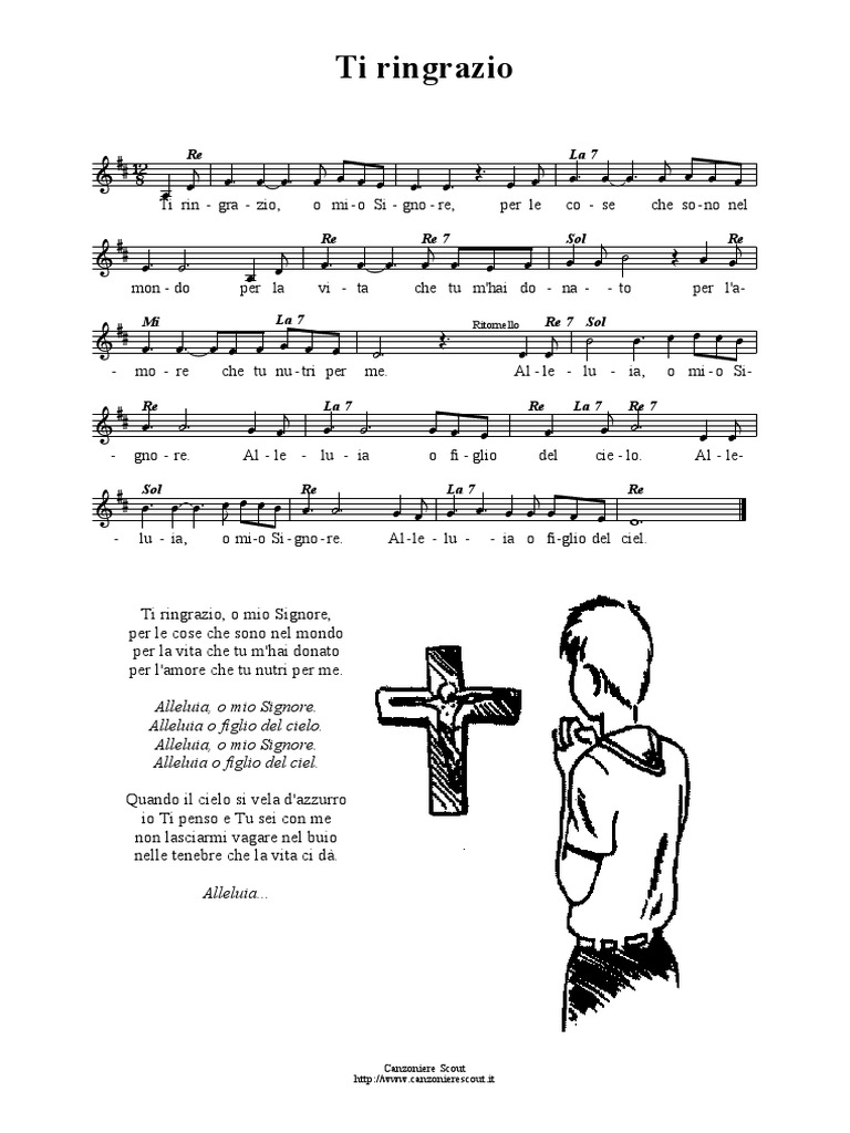 Ti Ringrazio Mio Signore Testo Ti Ringrazio o Mio Signore | PDF