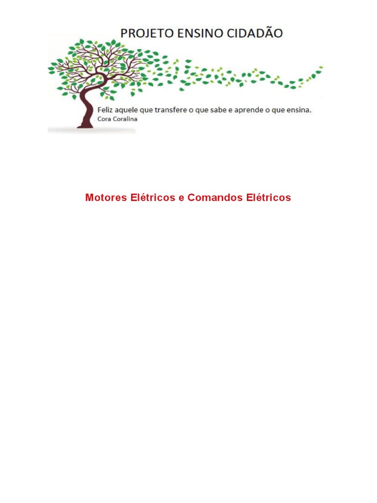 Comandos e Acionamento de Motores | PDF | Motor elétrico | Potência ...