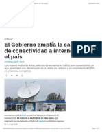El Gobierno Amplía La Capacidad de Conectividad A Internet en Todo El País