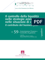 N. 59 Il Controllo Della Liquidita' Nelle Strategie Aziendali e Nelle Situazioni Di Crisi Il Contributo Del Business Plan