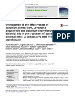 INvestigation of the Effectiveness of Syzygium aromaticum, lavandula agustifolia and geranium robertianum essential oils