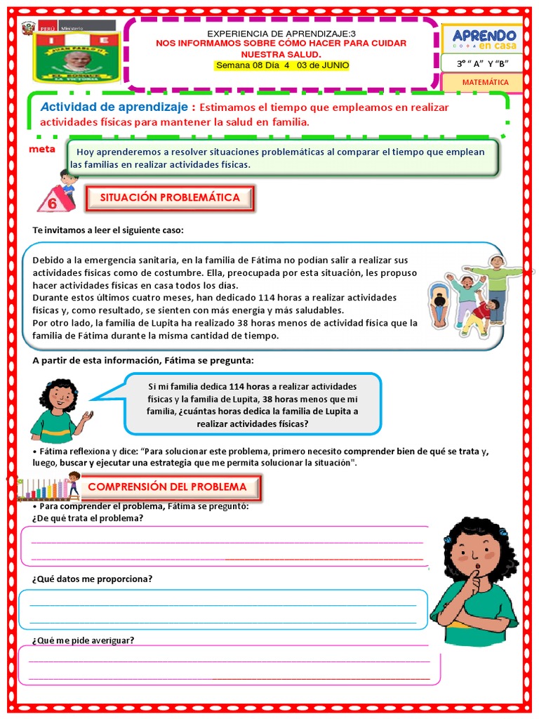 DIA 4 Estimamos El Tiempo Que Empleamos en Realizar Actividades Físicas
