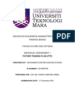 Bachelor in Business Administration (Hons) FINANCE (BA242) : Future Trading Plan (FTP)