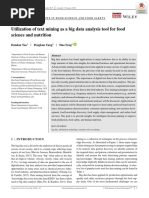 Utilization of Text Mining As A Big Data Analysis Tool For Food Science and Nutrition