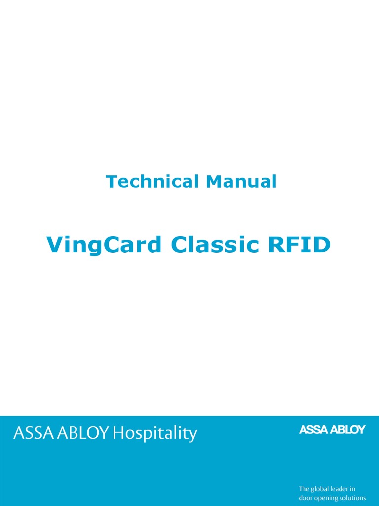Vingcard Classic Rfid: Technical Manual | PDF | Electromagnetic ...